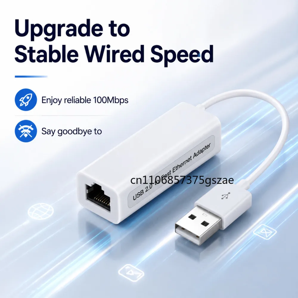 USB to RJ45 Ethernet Cable Splitter Extend Adapter Micro USB2.0 100Mbps Network Card for Tablet Laptop PC Computer Android