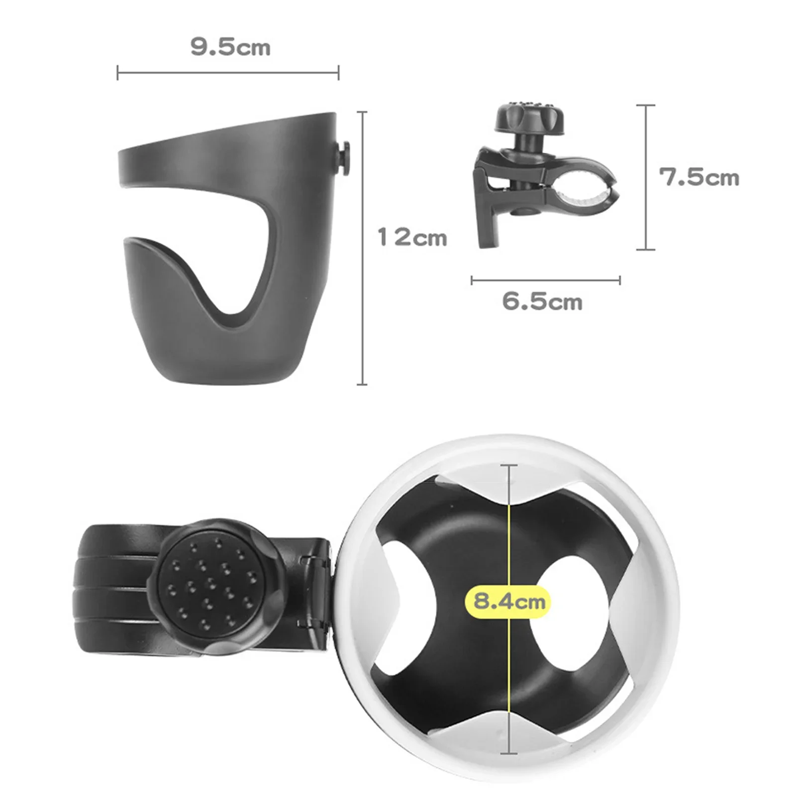 Boat Rail Cup Holder with For 360 Degree Rotation No Drill Installation Securely Holds Drinks on Yacht and Pontoon Boats