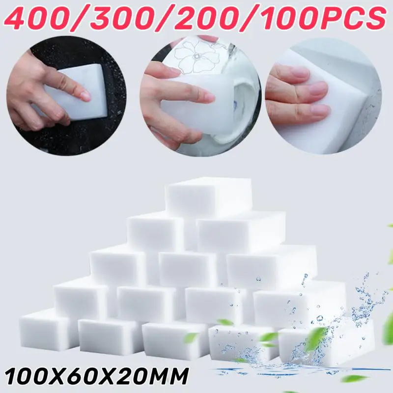 200/300/400pcs Melamine Sponge Magic Sponge High Density Eraser Home Cleaner Cleaning Sponges for dish Kitchen