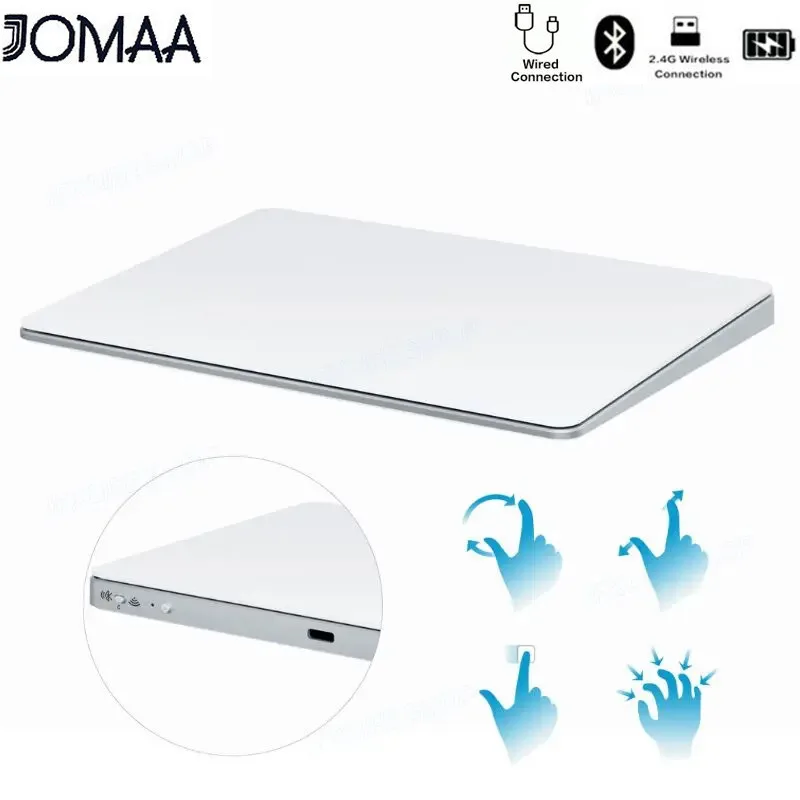 Jomaa Wired 2.4g Bluetooth Touchpad Rechargeable Multi-Function Gestures Wireless Trackpad for Windows OSX/Laptop/PC