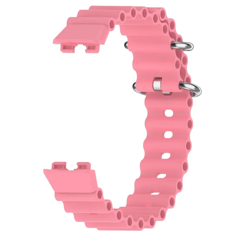 المحيط سيليكون حزام لهواوي الفرقة 10 مزدوجة مشبك Smartwatch استبدال معصمه لهواوي الفرقة 10 9 8 Correa اكسسوارات