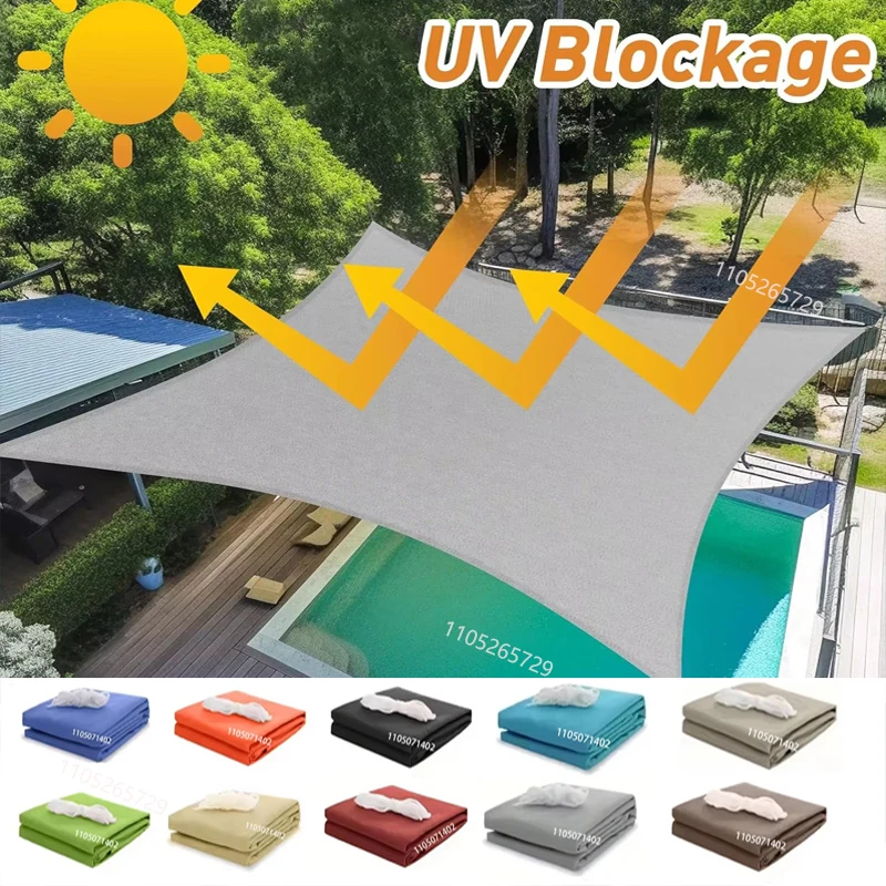 Multi Colored Waterproof Sunshade Sail, Outdoor Terrace, Beach Garden, Carport, Backyard, Pavilion, Sunshade Umbrella