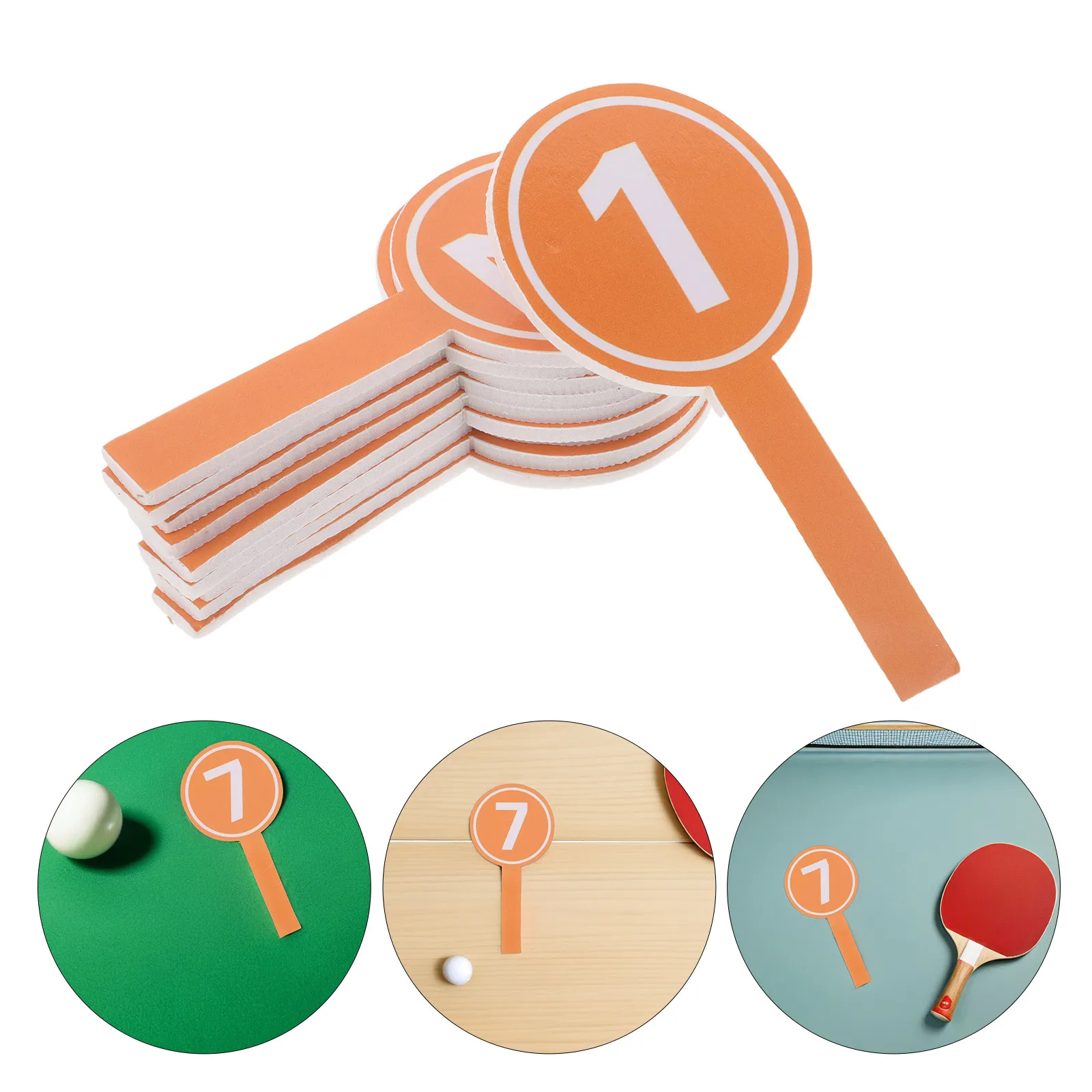 10Pcs Cheerleading Number Paddles Clear Visibility Lightweight Portable Scoreboards for Sports Events Voting Scoring Tracking