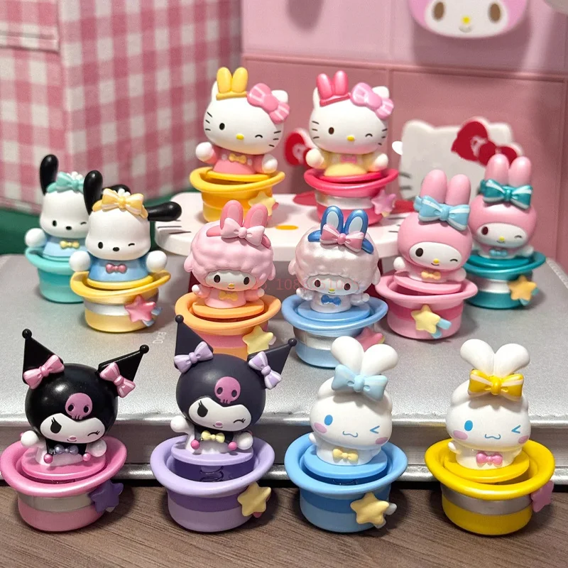 

In Stock Genuine Sanrio Amazing Magic Hat Series Mini Bean Blind Bags Hellokitty Collectibles Gift Anime Hellokitty Blind Box