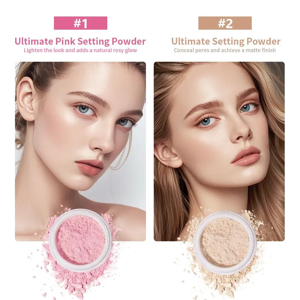 Ultimate Setting Powder Long Lasting Setting Powder Control Fixation Pore Oil Matte Pink Removal Finish Makeup