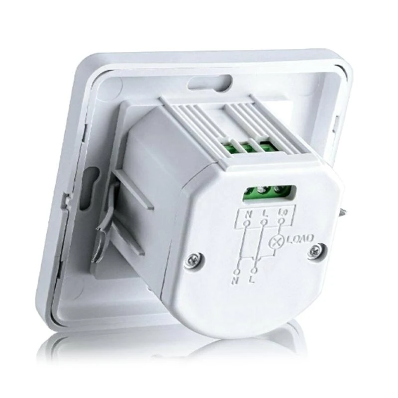 

652F PIR Инфракрасное движение активированное настенное переключатель 220-240V AC Легко устанавливает