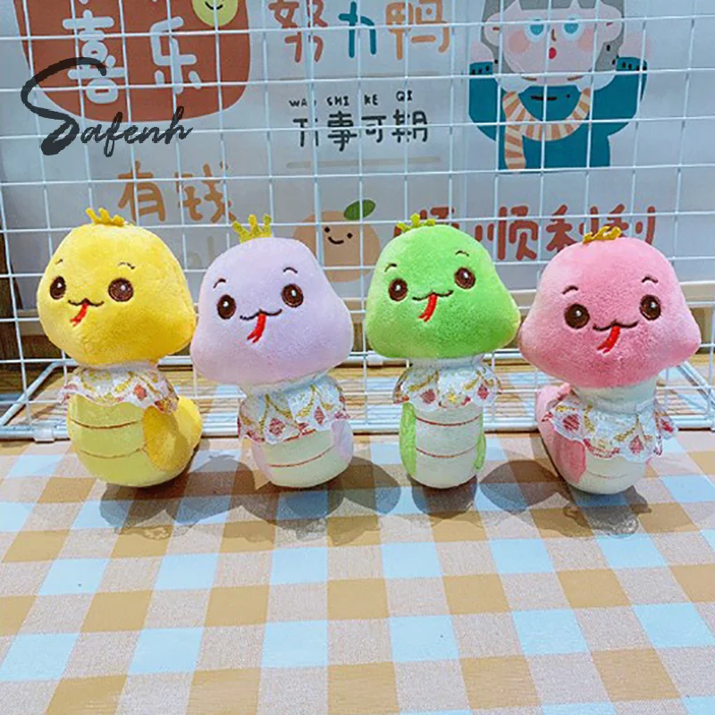 2025 Chinese New Year Decoration Cute Zodiac Snake Plush Keychain Pendant Stuffed Doll Lucky Mascot Gifts For Children