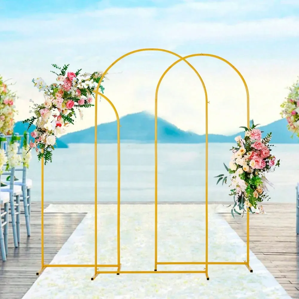 

Набор из 3 металлических арок для свадебного декора, для свадебных церемоний, девичников, дней рождения (на улице и в помещении)
