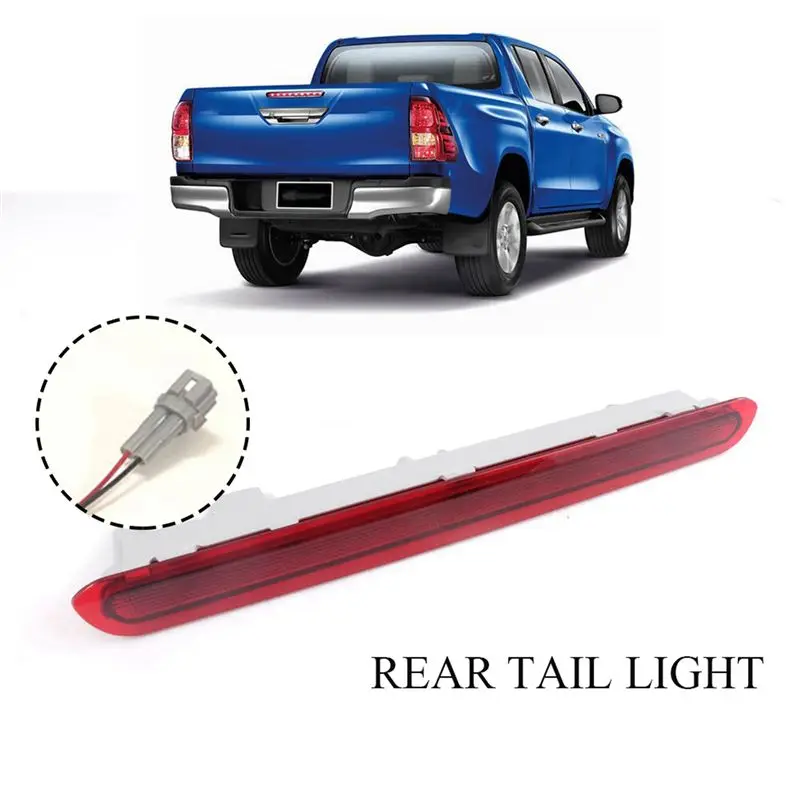 5X Dynamic Third 3Rd Brake Light, Rear Tail Light Stop Lamp For Toyota Hilux Revo Vigo 2015 2016 2017 2018 Red Shell