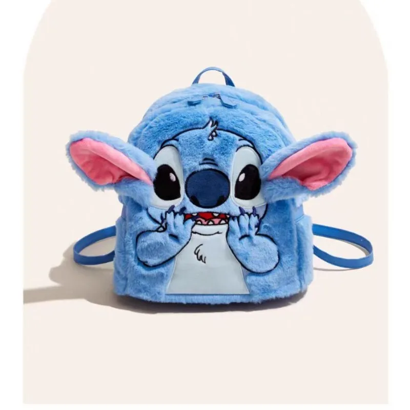 Mochila Tridimensional Ponto Disney, boneca dos desenhos animados criativos, bolsa de estudante versátil, elegante e fofa, presente acessórios femininos