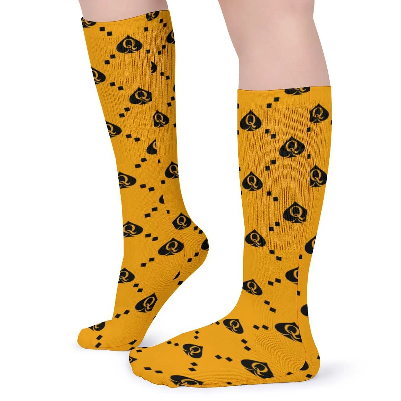 Spade Prints Womens Socks Crew Socks Colorful Boot Socks for Women Multicolor