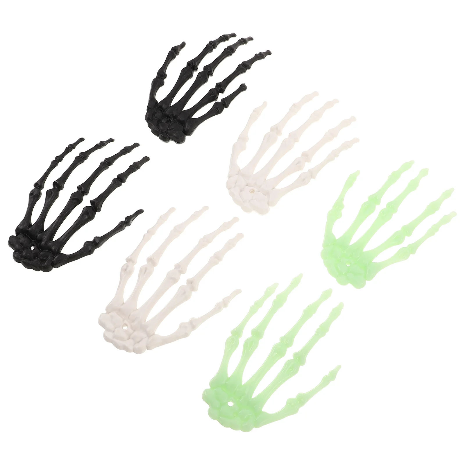 

3Pair Halloween Skull Hand Decor Plastic Spooky Props Realistic Fake Hands for Party Haunted Skull Hands Props