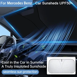 Car Windshield SunShade for Mercedes Benz GLC CLE CLA GLB GLS W177 W205 W213 W222 X167 AMG Sun Visor UV Protection Auto Parts
