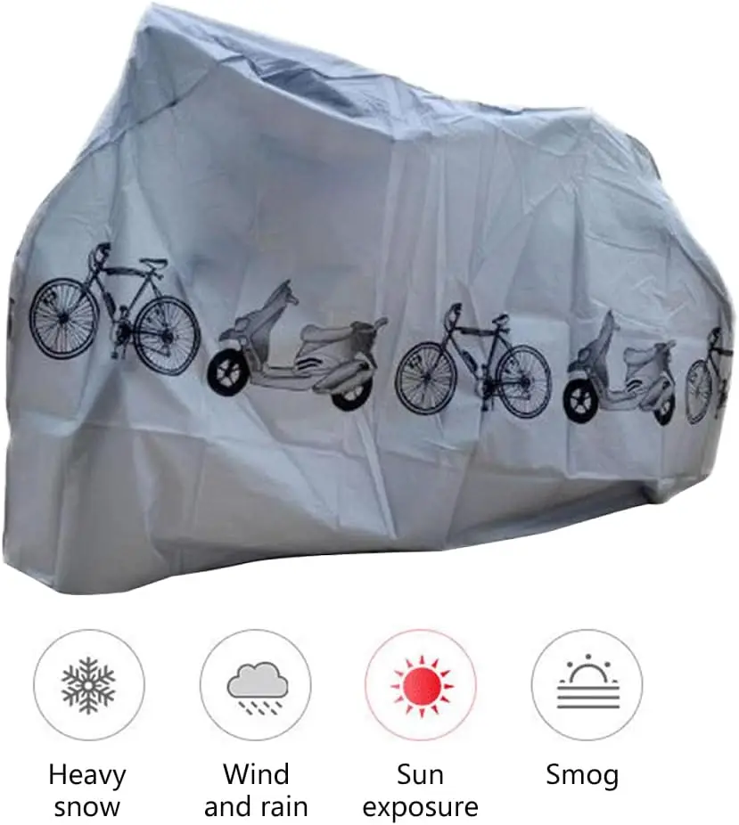 

Motorcycle Bike Cover Motorbike Waterproof Protection Cover for Bikes, Anti UV/Dust/Rain/Rip Indoor Outdoor Protection 210X100cm