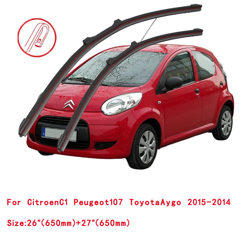 Colorful For Citroen C1 Peugeot 107 108 Toyota Aygo PM PN PA PS B1 B4 2005 10 12 16 18 2019 2020 2022 Car Brush Windshield Wiper
