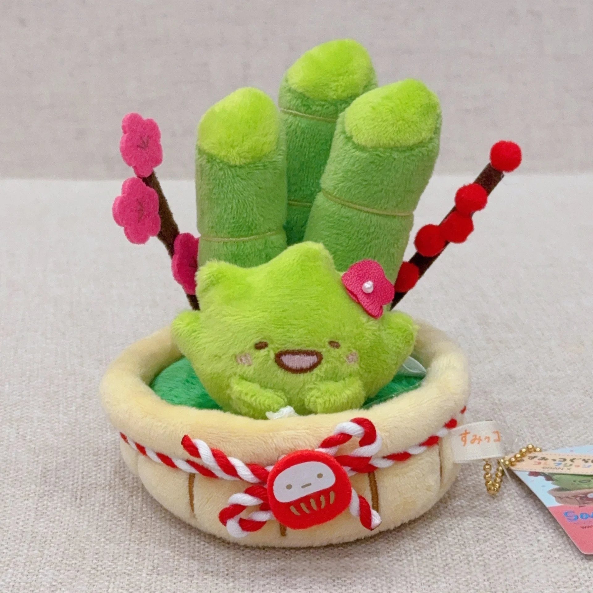 Breloczek pluszowy Sumikko Gurashi z serii Natural Life, kawaii roślinka doniczkowa, jabłko, brokuł, miękka wypchana zabawka toast, zawieszka do torby.