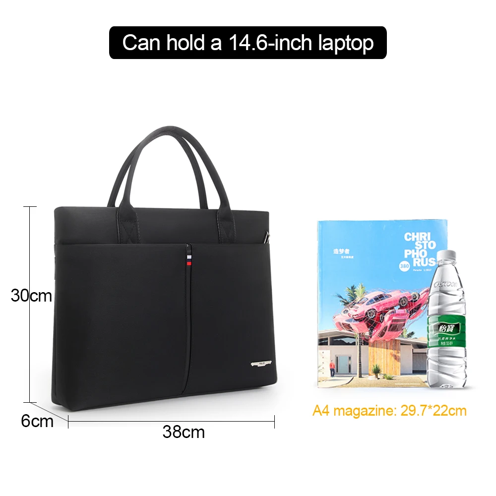 Large capacity briefcase bag Business men 14 inch Laptop Notebook Bag canvas Handbags Shoulder Men\'s Office Bags Oxford Fabric