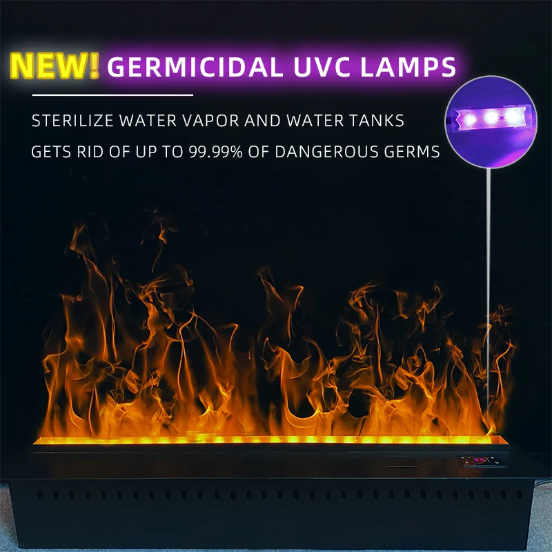 3D Water Vapor Fireplace Germicidal UV Lamps Customized Electric Fireplace Tv Stand Inserts Humidifier Living Room Decorative