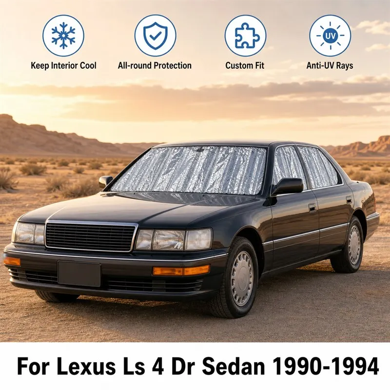 

For Lexus Ls 4 Dr Sedan 1990-1994 Full Set Car Window Sunshades UV Block Privacy Heat Insulated Foldable Car Curtain