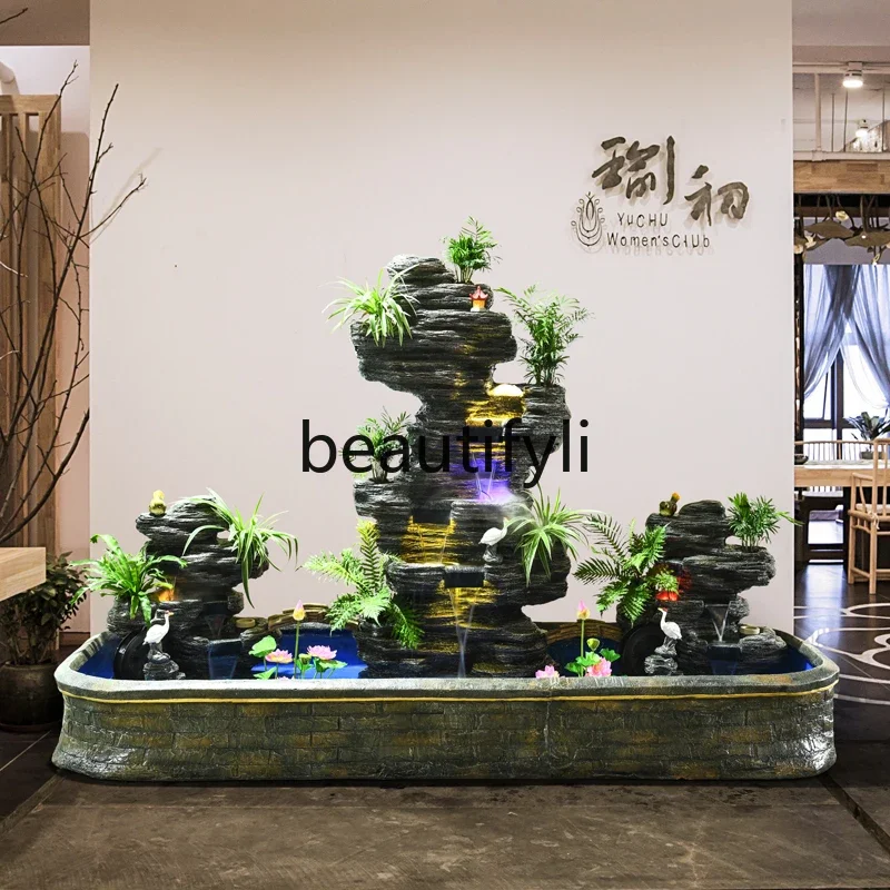 D06 Outdoor rockery, flowing water fountain, garden, courtyard decoration, lucky feng shui wheel, landscape ornament