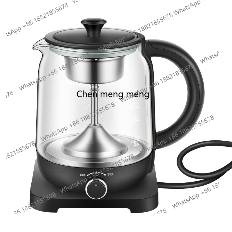 ماكينة تحضير الشاي الأسود، إبريق الشاي، تسخين كهربائي منزلي أوتوماتيكي، جهاز بخار الشاي بالبخار الزجاجي من النوع الرش، وعاء