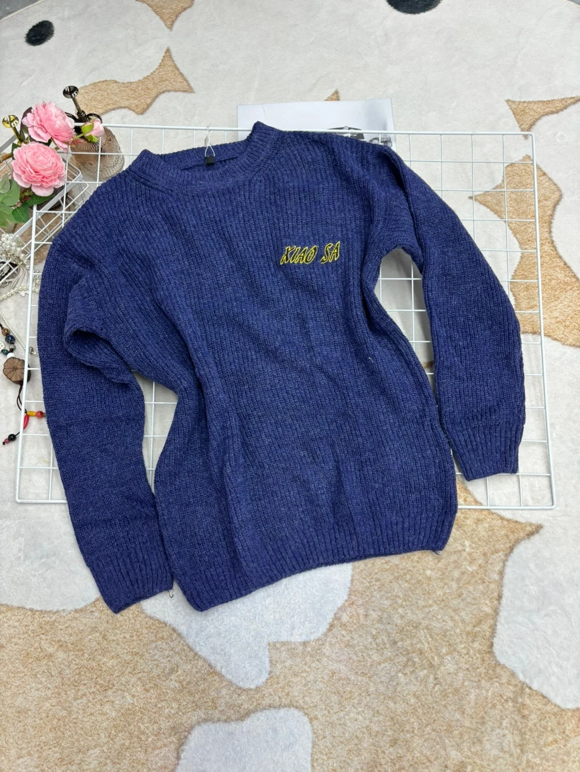 

2025 Spring Autumn Faionable Versatile round Ne Pullover Sweater Women Loose Slimming Ele Knitwear