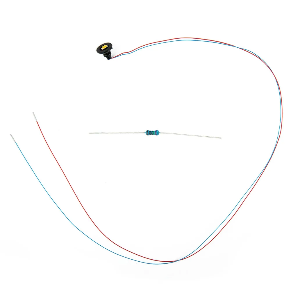 مجموعة من 10 OO HO مقياس LED ضوء الشارع نموذج مصابيح الحائط مع الأسلاك والمقاومات لنموذج السكك الحديدية ومشاهد الديوراما #3