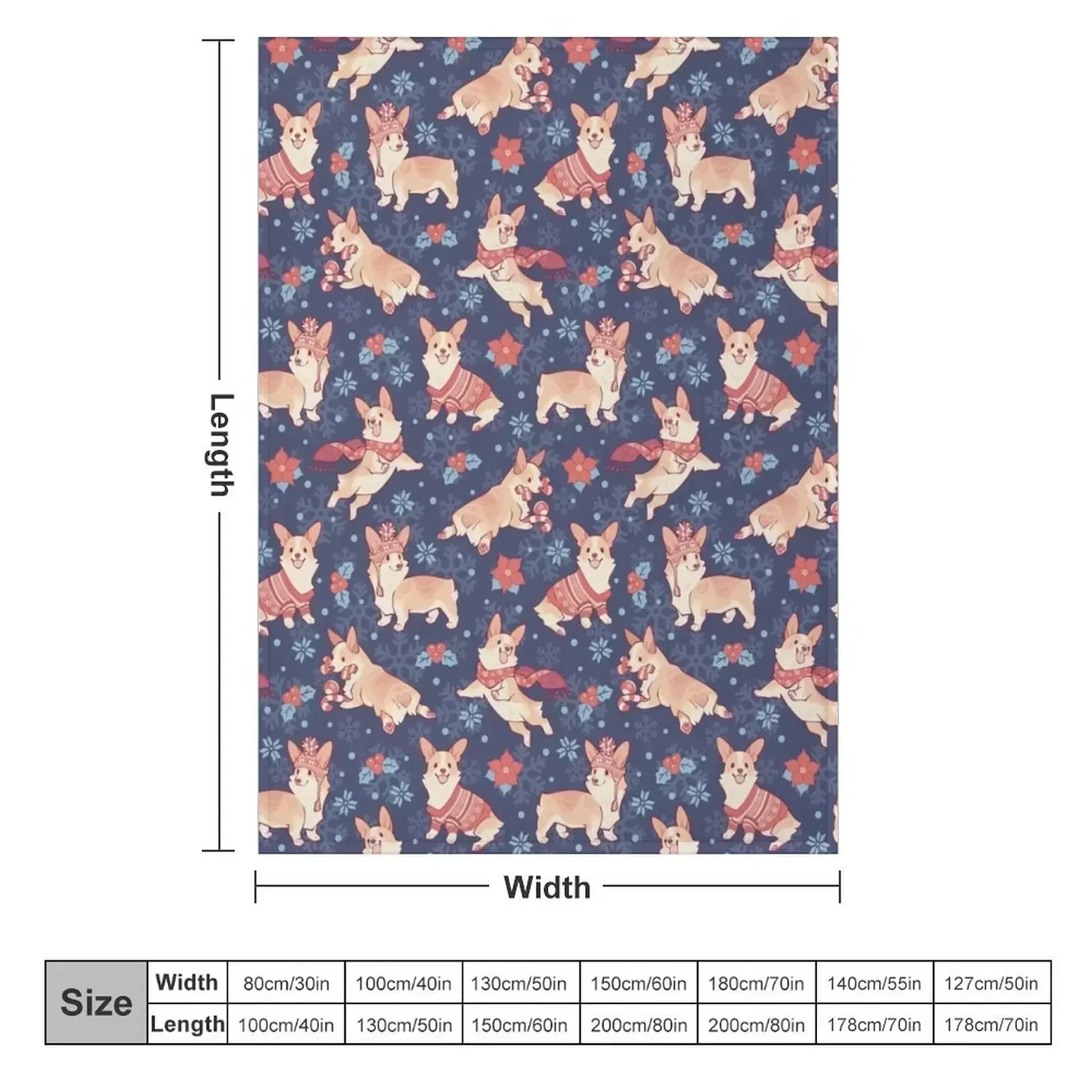 Winter corgis in cozy midnight Throw Blanket couch cozy soft plush fuzzy picnic outdoor blanket