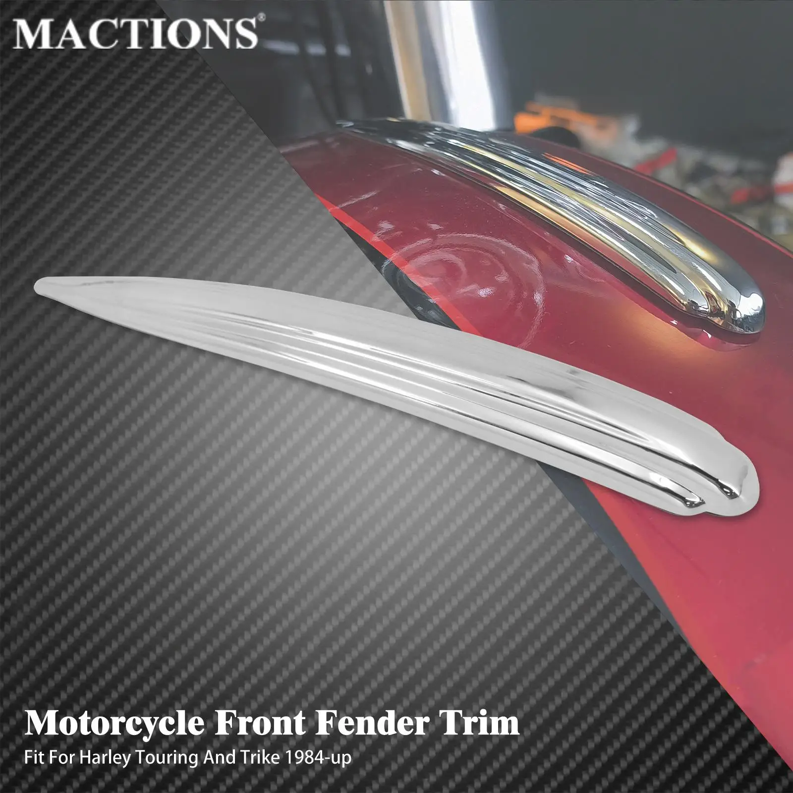 Przedni błotnik motocykla tapicerka Chrome dla Harley Touring Road Glide FLTRX przemieszczanie się po ulicy FLHX Sportster XL Dyna Softail Slim FLSL