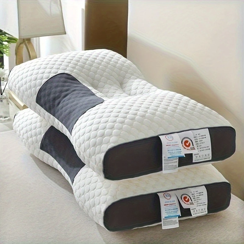 Quick-Rebound Support Pillow Ultra-Soft Breathable Pillow for Neck Support - Moisture-Wicking Sleep Pillow Neck Protection
