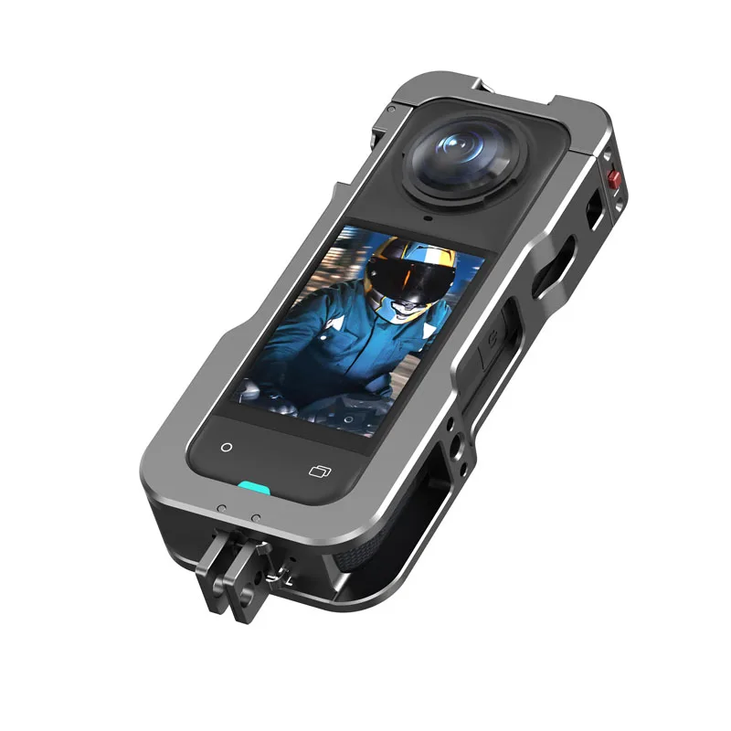 

Rabbit Cage Aluminum Protective Case for Insta360 X5, Multifunctional Metal Frame Expansion Adapter Mount with Lens Cover