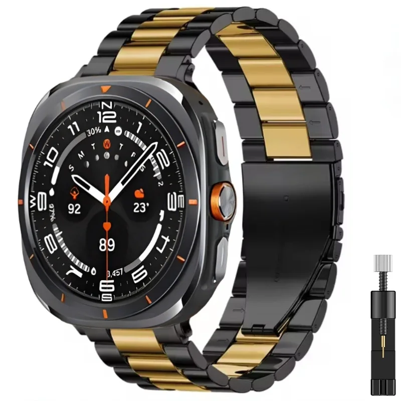 سوار معدني لساعة سامسونج جالاكسي ، سوار من الفولاذ المقاوم للصدأ ، سوار معصم لـ 7 ألترا ، إكسسوارات حزام ، 47