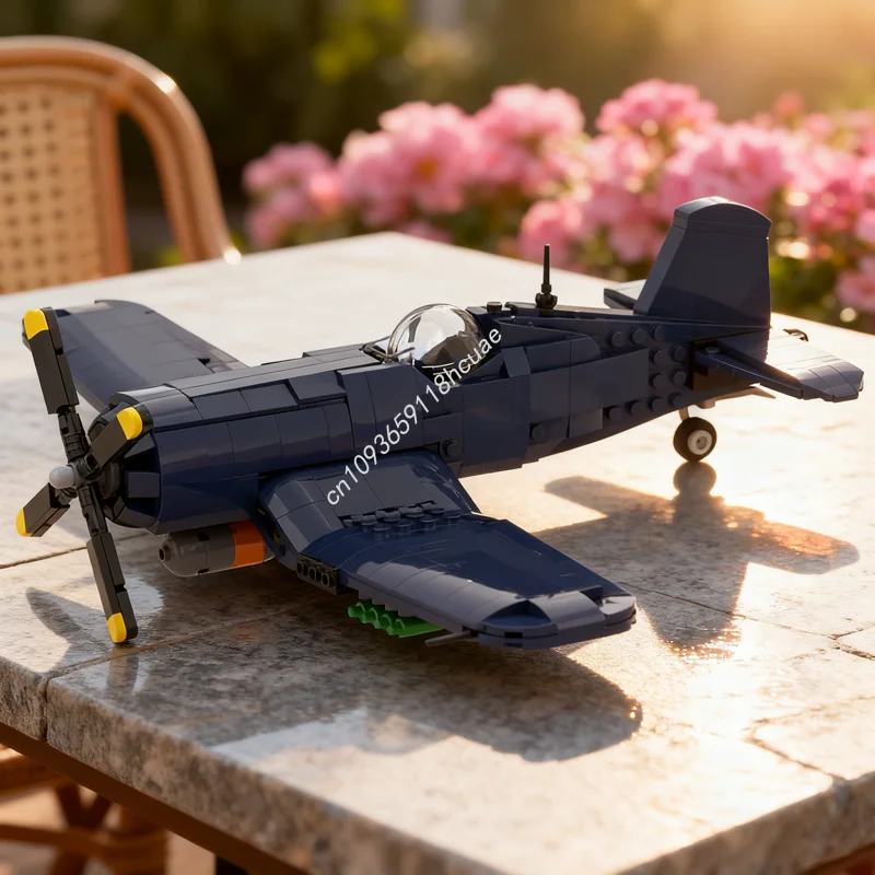 

586pcs MOC Corsair Navy Creatored Model Building Blocks Toy Construction Christmas Gifts Creative Education Brick Kids Birthday