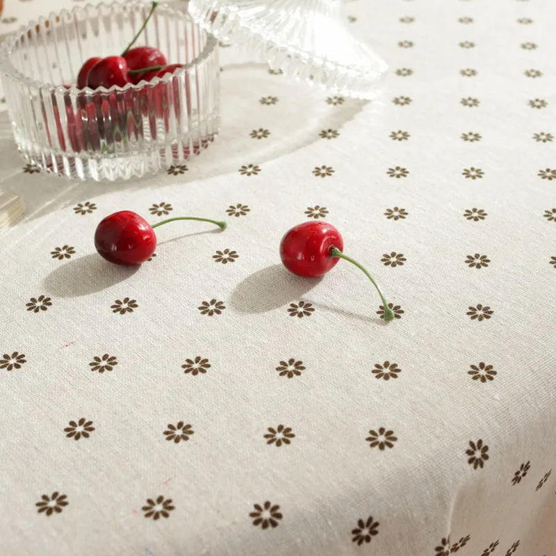 Printing Tassel Tablecloth Stain Resistant Dust-Proof Table Cover for Kitchen Tabletop Home Dining Table Decoration Accessories
