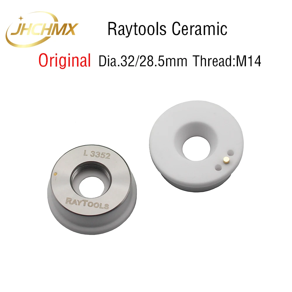 JHCHMX Original Laser Ceramic Nozzle Holder Dia.32mm/28.5mm M14 for Raytools Fiber Laser Cutting Head BT240S BM109 BM111 BM114S