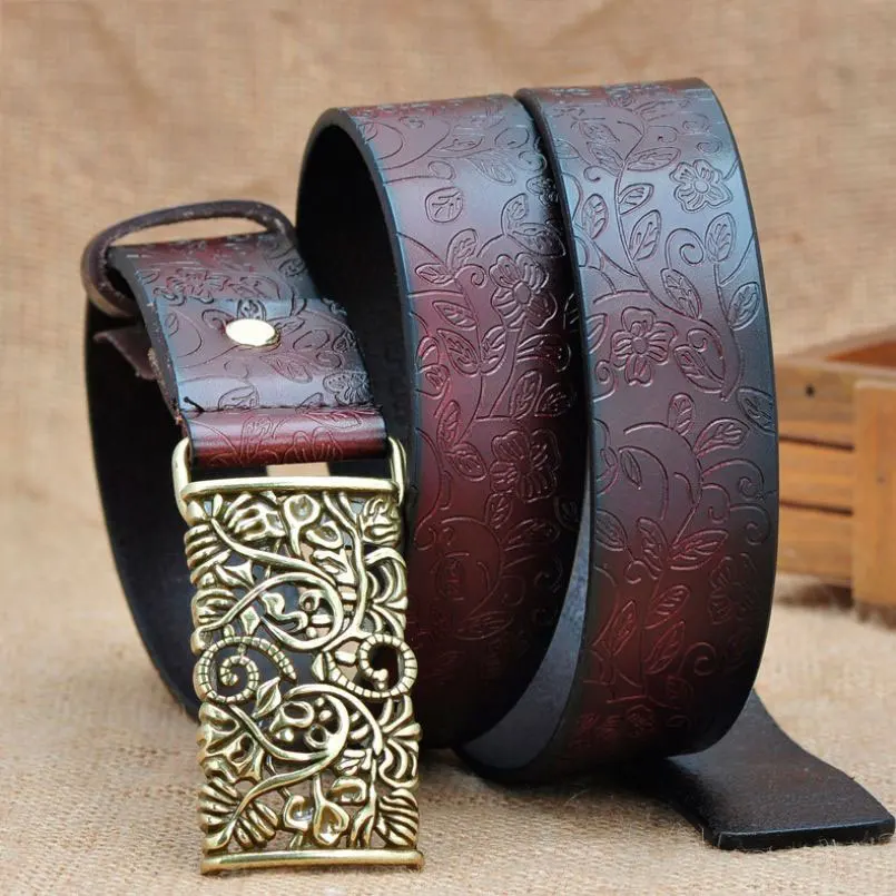 Women's retro wide belt, fashionable and personalized Korean style buckle belt, simple and versatile jeans belt