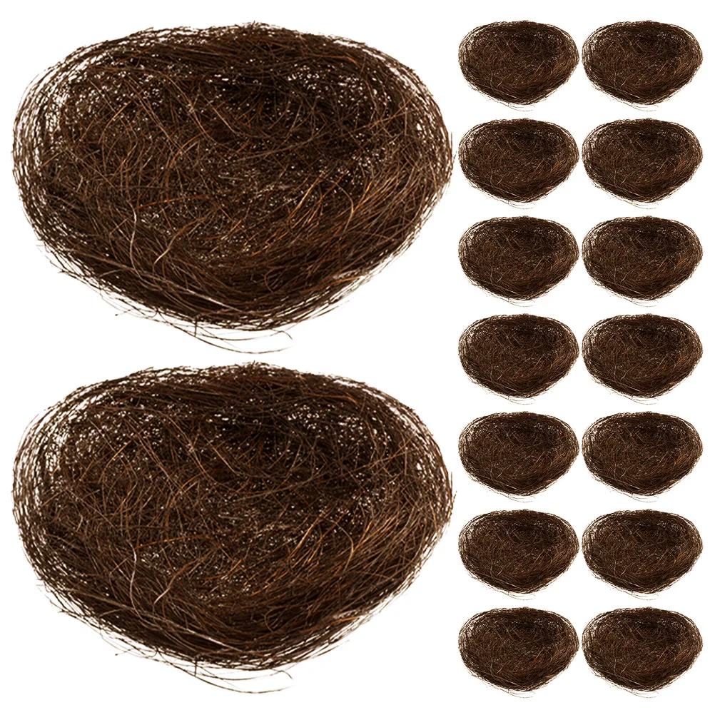 16 Pcs Garden Nests For Decorative Birds Small Bird Nest Cages Bird Nest Landscape nament Cage Landscape nament