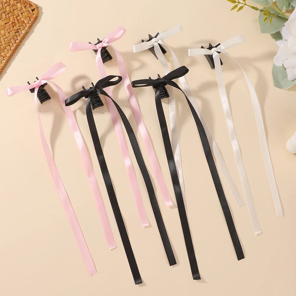 Ribbon Bow Hair Clip with Long Tassel 6