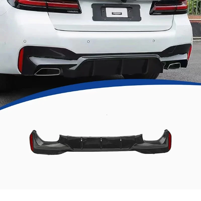 For BMW 5 Series M5 F90 G30 G38 Bright Black Back lip Car Rear Bumper Diffuser Rear Splitters Spoiler glossy black Back lip