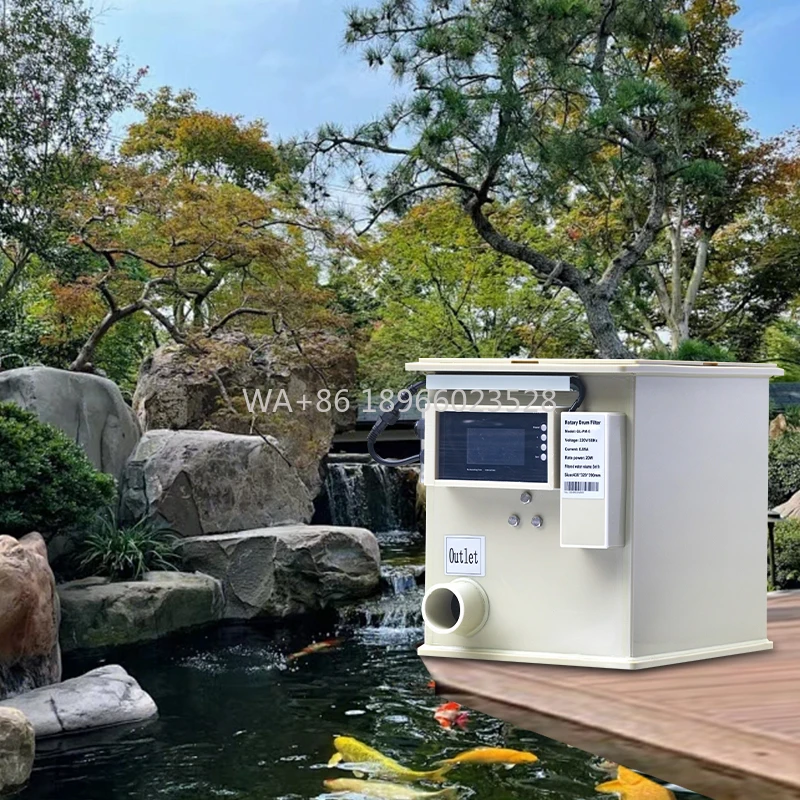 

Фильтр Мини-аквариумный пруд кои Роторный барабанный фильтр Qlozone Домашнее использование 1320 галлонов в аквариуме Маленький барабанный фильтр 5 м3/ч Садовый пруд для рыбы