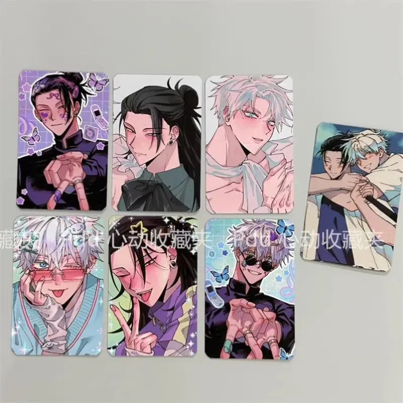 Jujutsu Kaisen Satoru Gojo Getou Suguru Fushiguro Megumi Colorful Cards Anime Peripherals Cute Cartoon Photos Kawaii Goods New