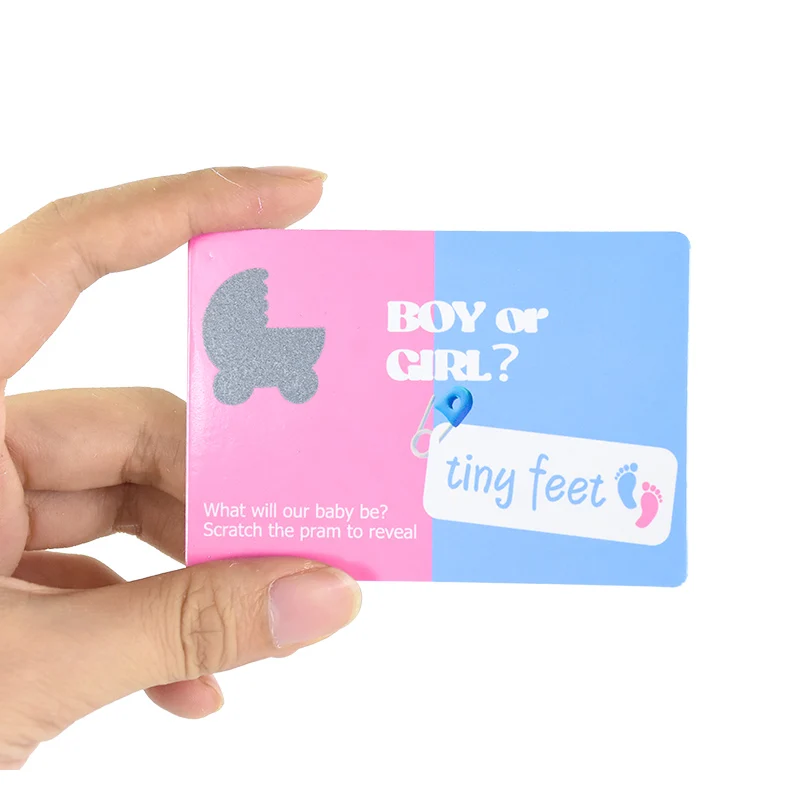 24pcs Baby Shower Scratch Cards Boy Or Girl Raffle Card Game For Gender Reveal Baptism Birthday Party Decor Baby Shower Supplies