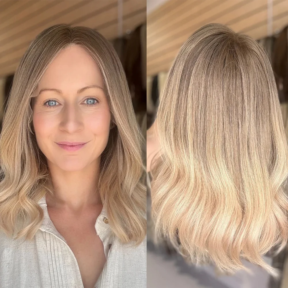 honey-blonde-highlights-short-wave-synthetic-wig-lace-front-13x4-pre-plucked-glueless-wig-new-style-for-girls-summer-gift-wig