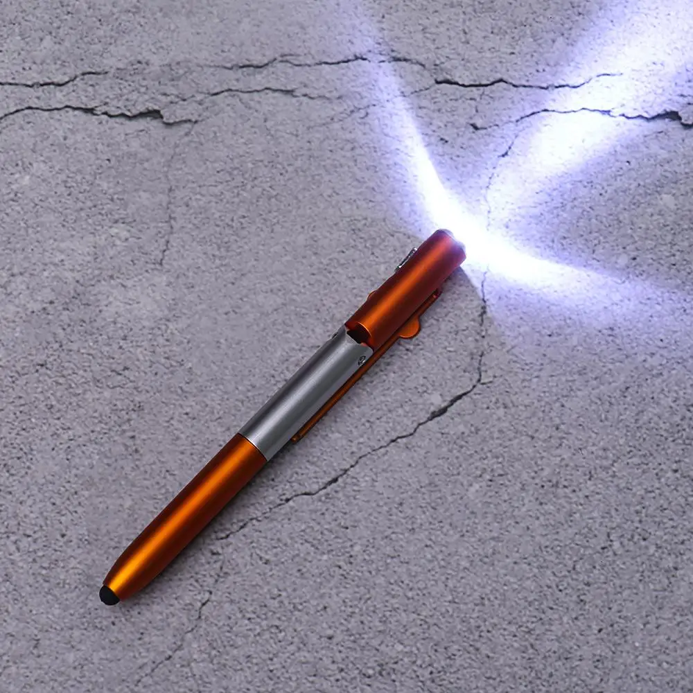 

Useful LED Light Ballpoint Pen Foldable Electronics Mobile Phone Stand Multi-function Stylus Pencil