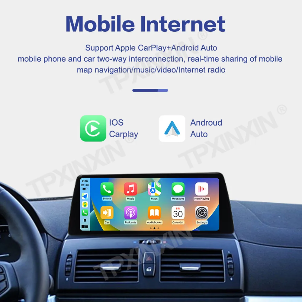 Linux Screen With Y-tube Wireless  CarPlay Android Auto For BMW X3 E83 2003 -2010 GPS Navi Head Unit Screen DSP Rear Camera