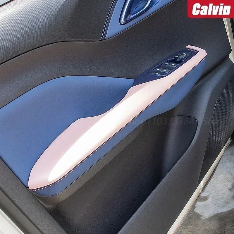 Car Door Armrest Cover For BYD Seagull Glass Lift Button Panel Handle Decorative Anti-scratch Cover Car Modification Accessories