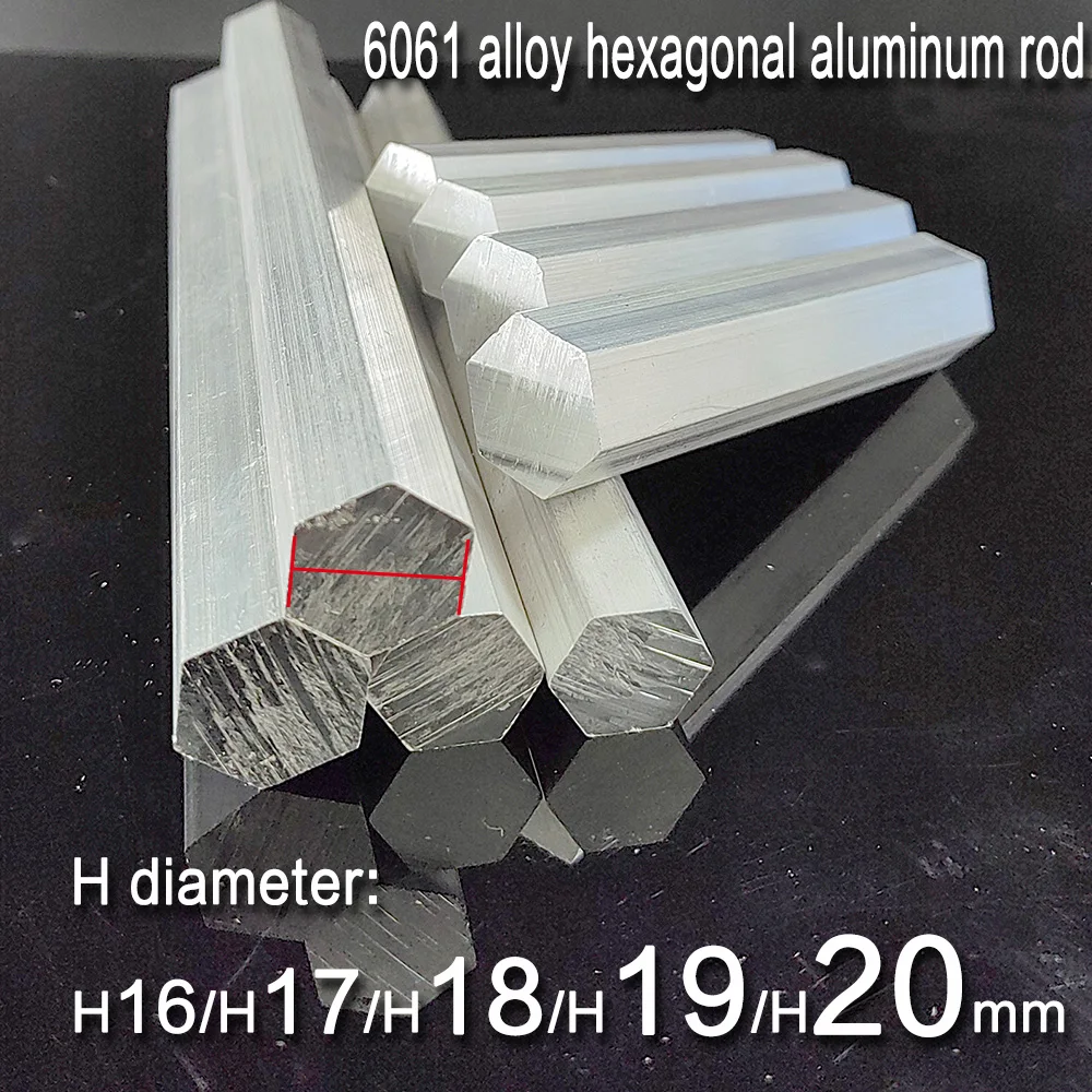 Haste de Liga de Alumínio h Diâmetro 16 mm 17 mm 18 mm 19 mm 20 mm Comprimento 100 mm 200 mm 300 mm 6061
