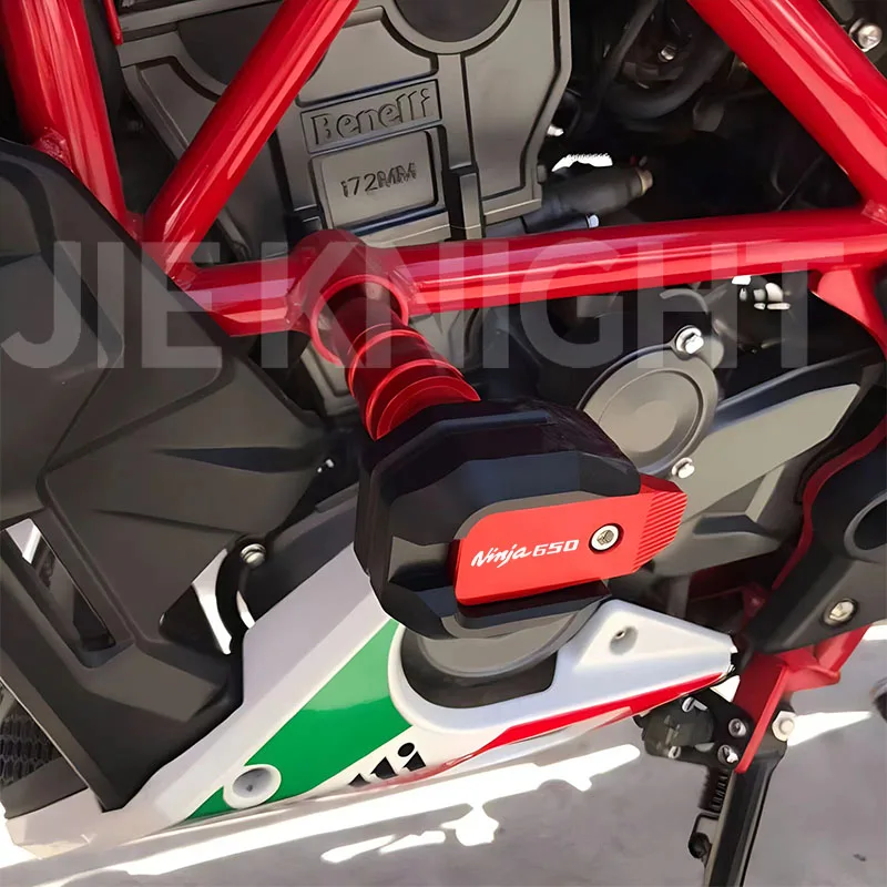 ل النينجا 650 Ninja650 RS 2017-2021 دراجة نارية الملحقات الإطار المنزلق السقوط حماية المحرك تحطم وسادة واقية