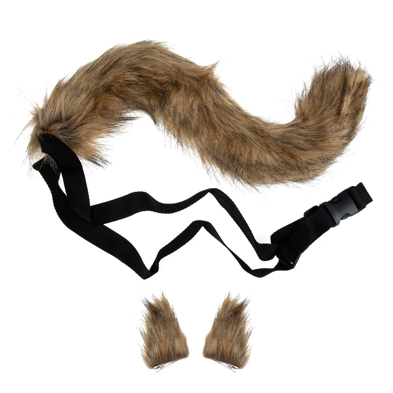

1Set Fox Costume Prop Set with Adjustable Tail Hairpin for Party Cosplay Festival Halloween Photoshoot Fun Wear-Resistant