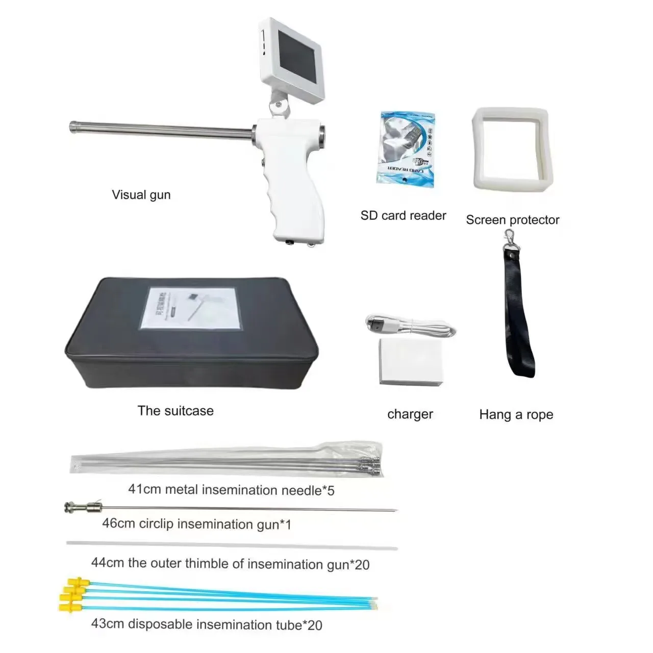 

Livestock Screen Rotate Handheld AI Artificial Insemination Device Digital AI for Cattle